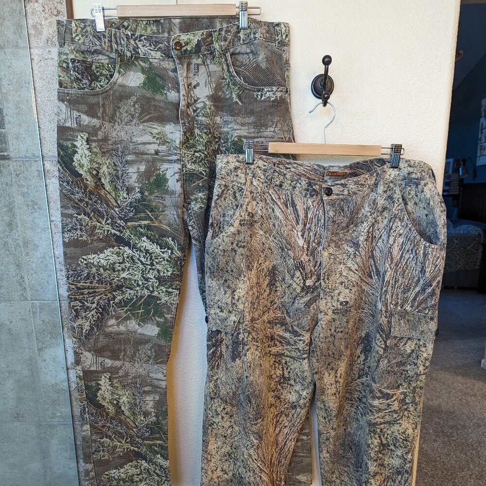 2 Pair Men's Size 40 Hunting Jeans Pants Mossy Oak + Ranger Max-1